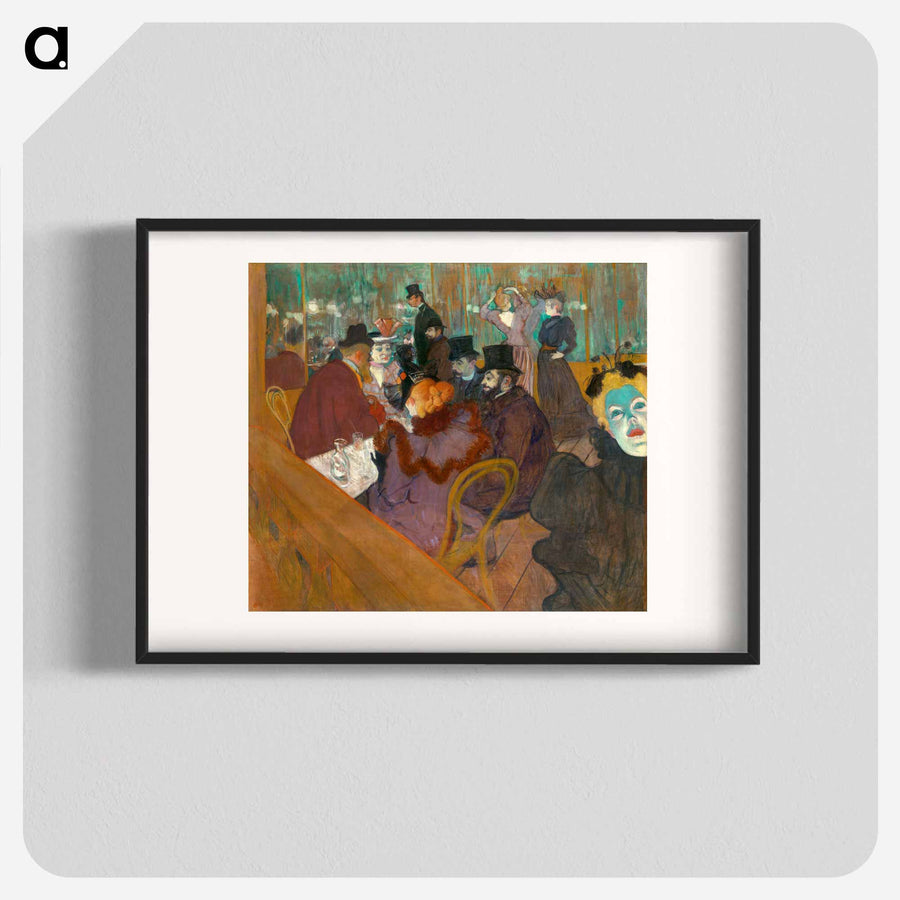 アンリ・ド・トゥールーズ＝ロートレック「ムーラン・ルージュにて」アートポスター