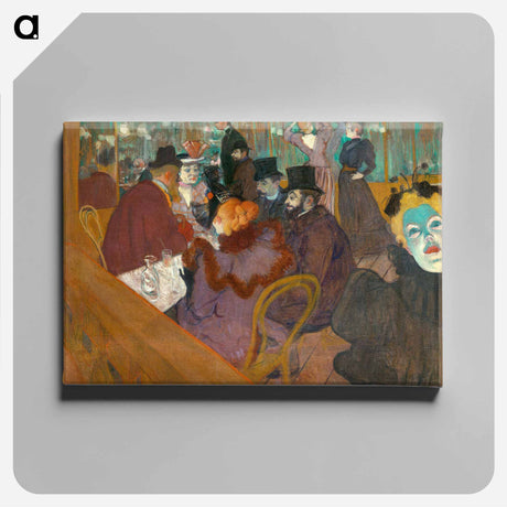 アートパネル-At the Moulin Rouge - アンリ ド トゥールーズ ロートレック Canvas.