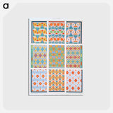 アートポストカード-Ceiling Ornamentation: Flowered Posts
 - エジプト美術史 Postcard.