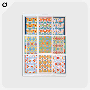 アートポストカード-Ceiling Ornamentation: Flowered Posts
 - エジプト美術史 Postcard.