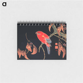 アートメモ帳-Red Parrot on the Branch of a Tree
 - 伊藤若冲 Memo.