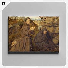 アートパネル-St. Francis Receiving the Stigmata - ヤン ファン エイク Canvas.