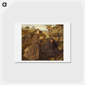 アートポストカード-St. Francis Receiving the Stigmata - ヤン ファン エイク Postcard.