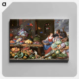 アートパネル-Fruit and Vegetable Market with a Young Fruit Seller
 - ヤン ファン ケッセル Canvas.