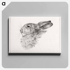 アートパネル-Head of a rabbit - ジャン ベルナール Canvas.