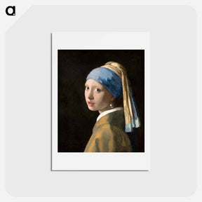 アートポストカード-Girl with a Pearl Earring - ヨハネス フェルメール Postcard.
