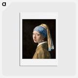 Girl with a Pearl Earring - ヨハネス フェルメール Postcard.