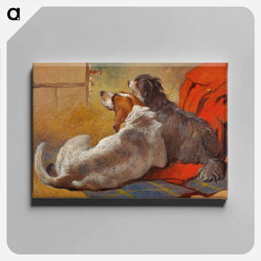 アートパネル-Hound and Collie
 - ジョン フレデリック ヘリング Canvas.