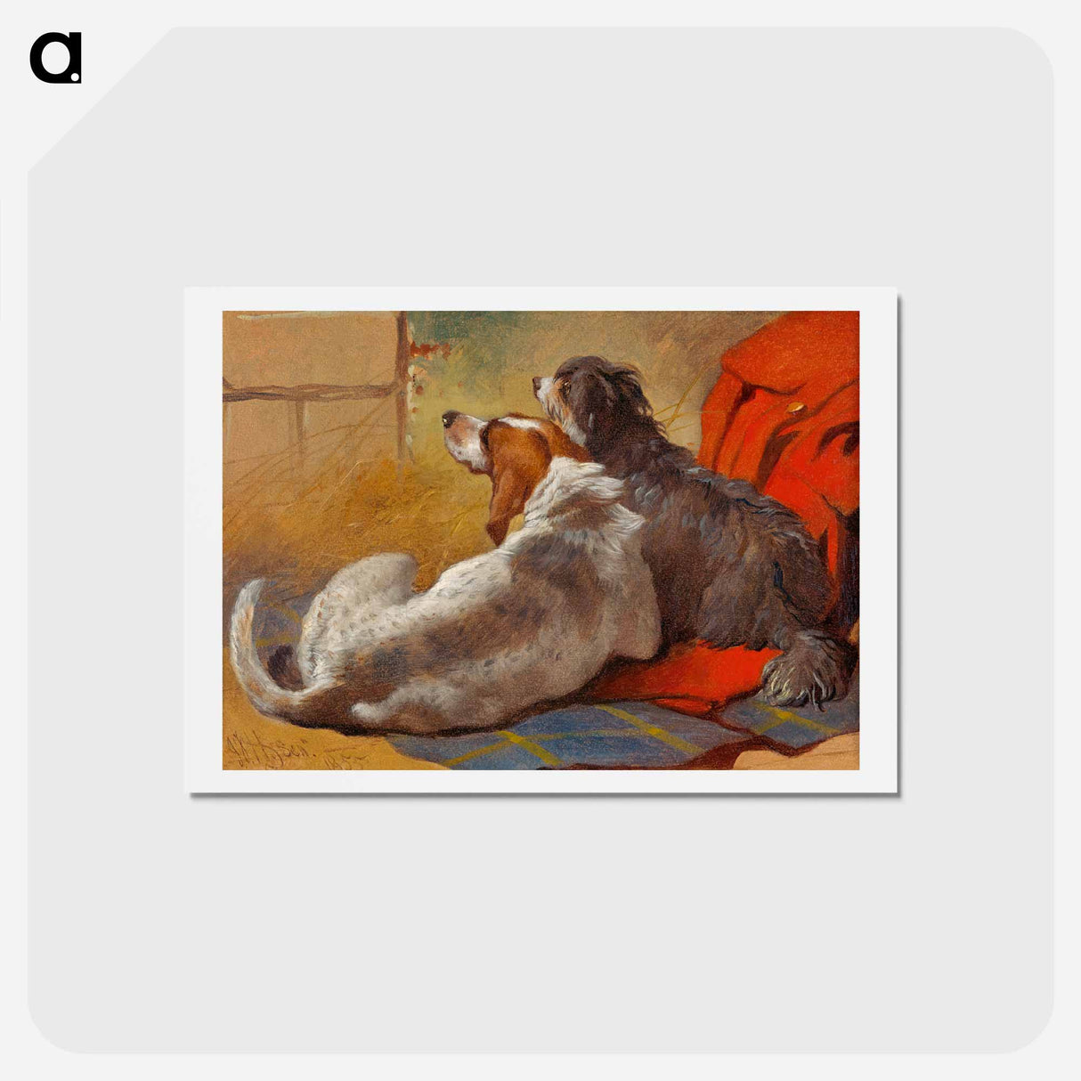 Hound and Collie
 - ジョン フレデリック ヘリング Postcard.