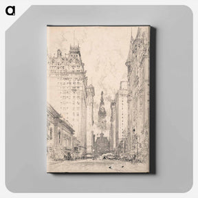 アートパネル-Looking up Broad Street from Spruce Street
 - ジョセフ ペネル Canvas.