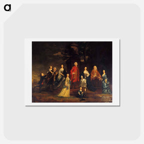 アートポストカード-The Eliot Family - ジョシュア レノルズ Postcard.