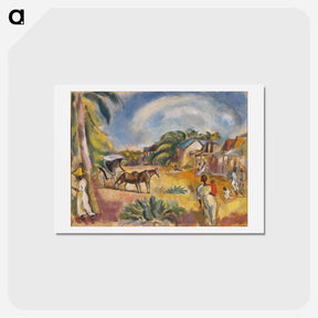 アートポストカード-Landscape with Figures and Carriage
 - ジュール パスキン Postcard.