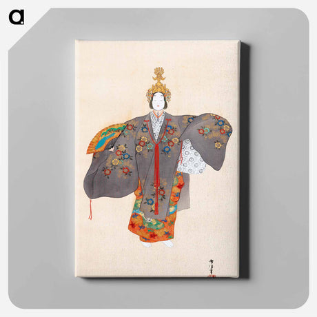 アートパネル-Japanese woman vintage painting by Kamisaka Sekka - 神坂 雪佳 Canvas.