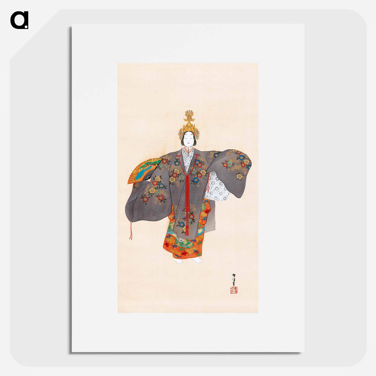 Japanese woman vintage painting by Kamisaka Sekka - 神坂 雪華 Poster.