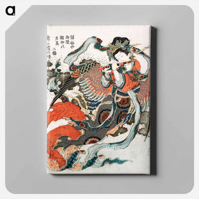 アートパネル-Hokusai’s Japanese woman - 葛飾 北斎 Canvas.