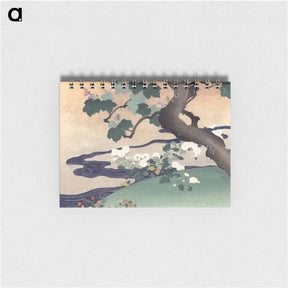 アートメモ帳-Tree and chrysanthemums - 月岡 工業 Memo.