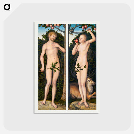 アートポストカード-Adam and Eve
 - ルーカス クラナッハ Postcard.