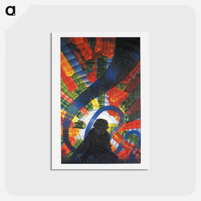 アートポストカード-Luigi Russolo, La musica. Représentation de la vision futuriste d'un pianiste et de son public. On devine ses multiples mains rendues visibles par un procédé d'analyse de l'image. - ルイージ ルッソロ Postcard.