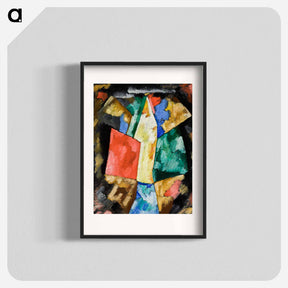アートポスター-Abstraction; Blue, Yellow and Green - マースデン ハートリー Poster.