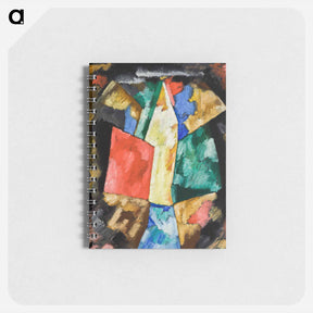アートメモ帳-Abstraction; Blue, Yellow and Green - マースデン ハートリー Memo.