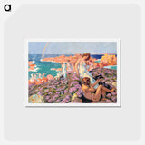 アートポストカード-Ulysses with Calypso - モーリス ドニ Postcard.