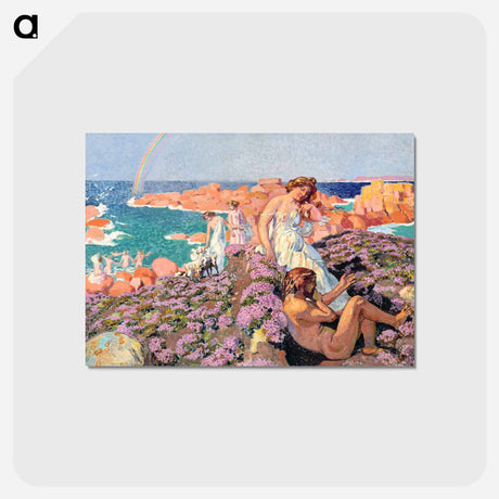 アートポストカード-Ulysses with Calypso - モーリス ドニ Postcard.