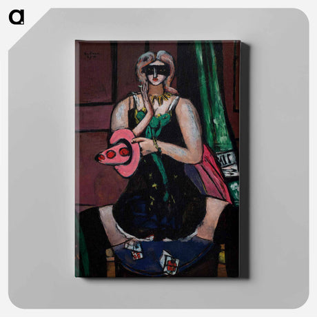 アートパネル-Carnival Mask, Green, Violet, and Pink (Columbine)
 - マックス ベックマン Canvas.