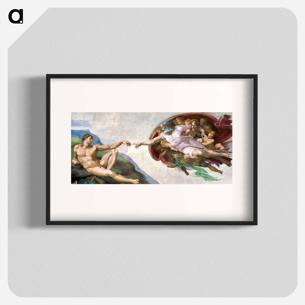 The Creation of Adam - ミケランジェロ ブオナローティ Poster.
