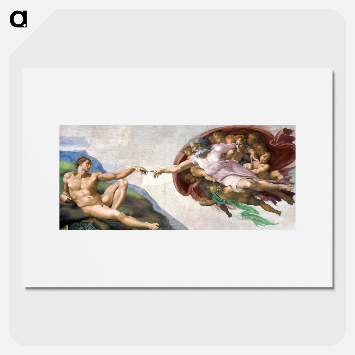 The Creation of Adam - ミケランジェロ ブオナローティ Poster.