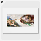 The Creation of Adam - ミケランジェロ ブオナローティ Poster.