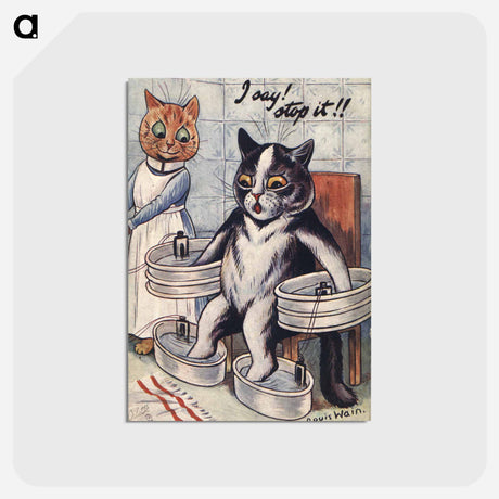 アートポストカード-Anthropomorphic Cats in Altercation
 - 国立医学図書館 Postcard.
