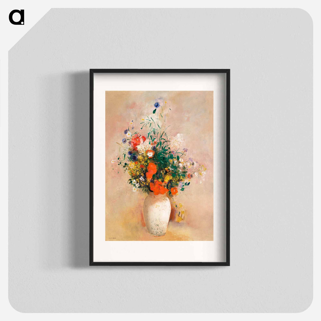 Vase of Flowers - オディロン ルドン Poster.