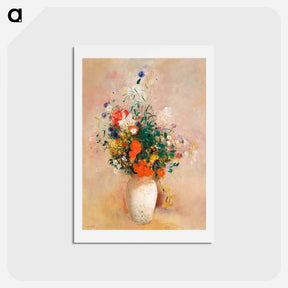 アートポストカード-Vase of Flowers - オディロン ルドン Postcard.