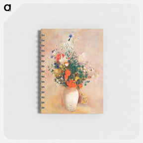 アートメモ帳-Vase of Flowers - オディロン ルドン Memo.