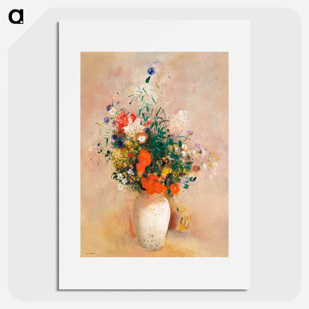 Vase of Flowers - Odilon Redon Poster.