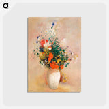 アートポストカード-Vase of Flowers - オディロン ルドン Postcard.