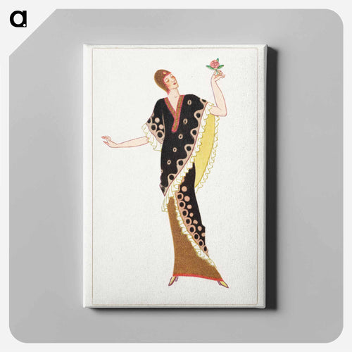 Woman in a black tubular dress - オットー フリードリヒ カール レンデッケ Canvas.