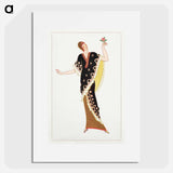 Woman in a black tubular dress - オットー フリードリヒ カール レンデッケ Poster.