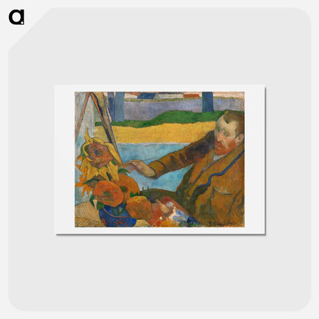 アートポストカード-The Painter of Sunflowers - ポール ゴーギャン Postcard.