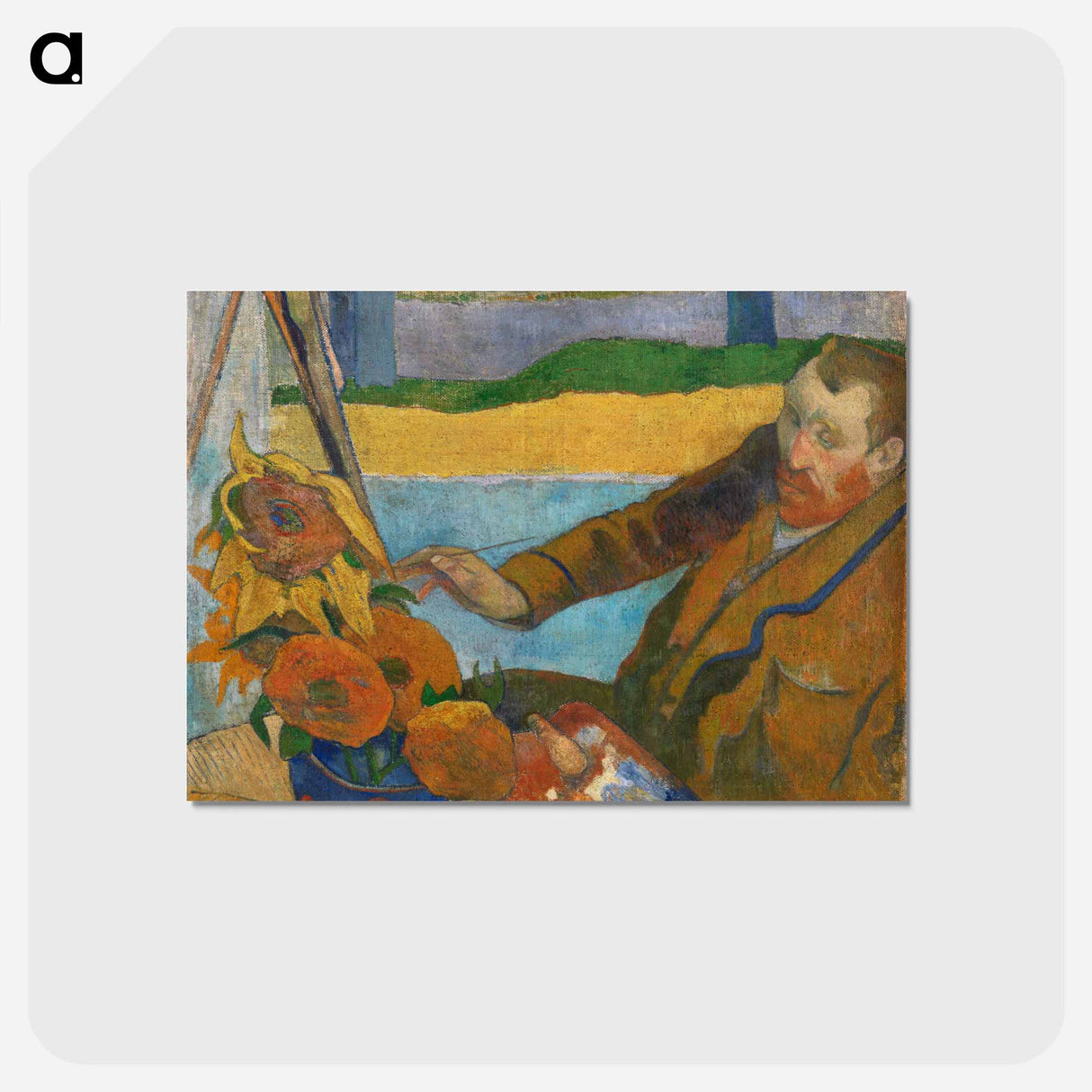 アートポストカード-The Painter of Sunflowers - ポール ゴーギャン Postcard.