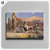 アートパネル-Landscape of the Moon's First Quarter - ポール ナッシュ Canvas.