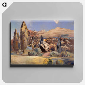 アートパネル-Landscape of the Moon's First Quarter - ポール ナッシュ Canvas.