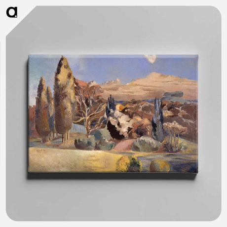 アートパネル-Landscape of the Moon's First Quarter - ポール ナッシュ Canvas.