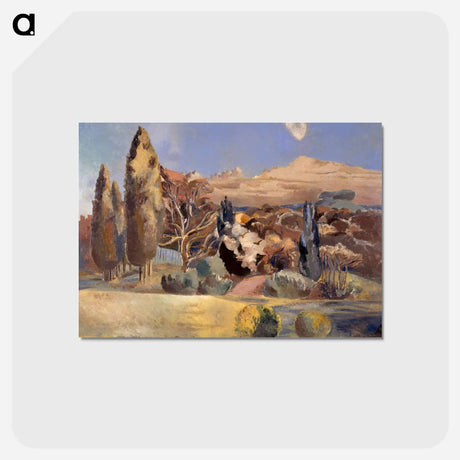 アートポストカード-Landscape of the Moon's First Quarter - ポール ナッシュ Postcard.