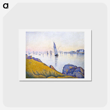 アートポストカード-Evening Calm, Concarneau, Opus 220 (Allegro Maestoso) - ポール シニャック Postcard.