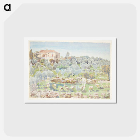 アートポストカード-Mountainside Villa
 - ピーター ハンセン Postcard.