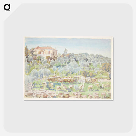 アートポストカード-Mountainside Villa
 - ピーター ハンセン Postcard.