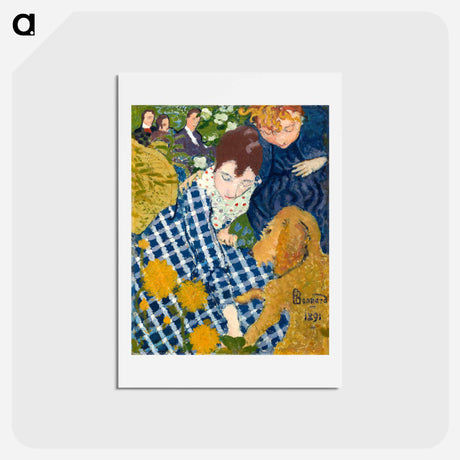 アートポストカード-Women with a Dog
 - ピエール ボナール Postcard.