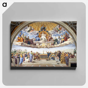 アートパネル-Disputation of the Holy Sacrament - ラファエロ サンティ Canvas.