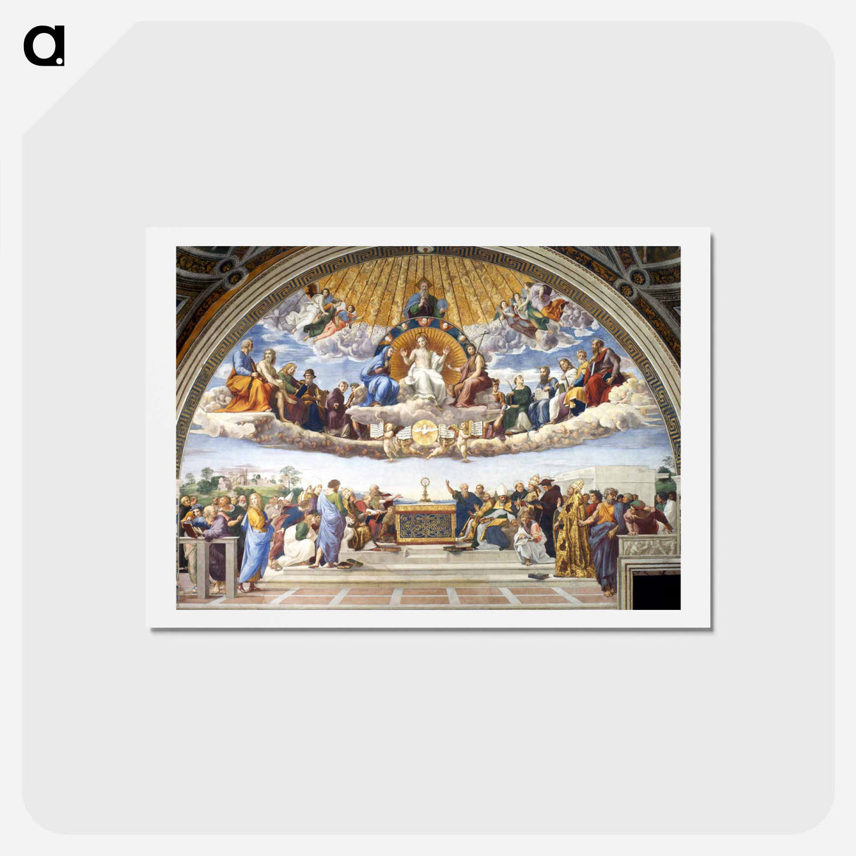 Disputation of the Holy Sacrament - ラファエロ サンティ Postcard.